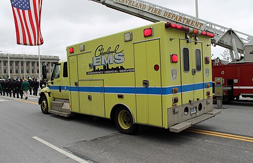 An ambulance of an emergency medical service